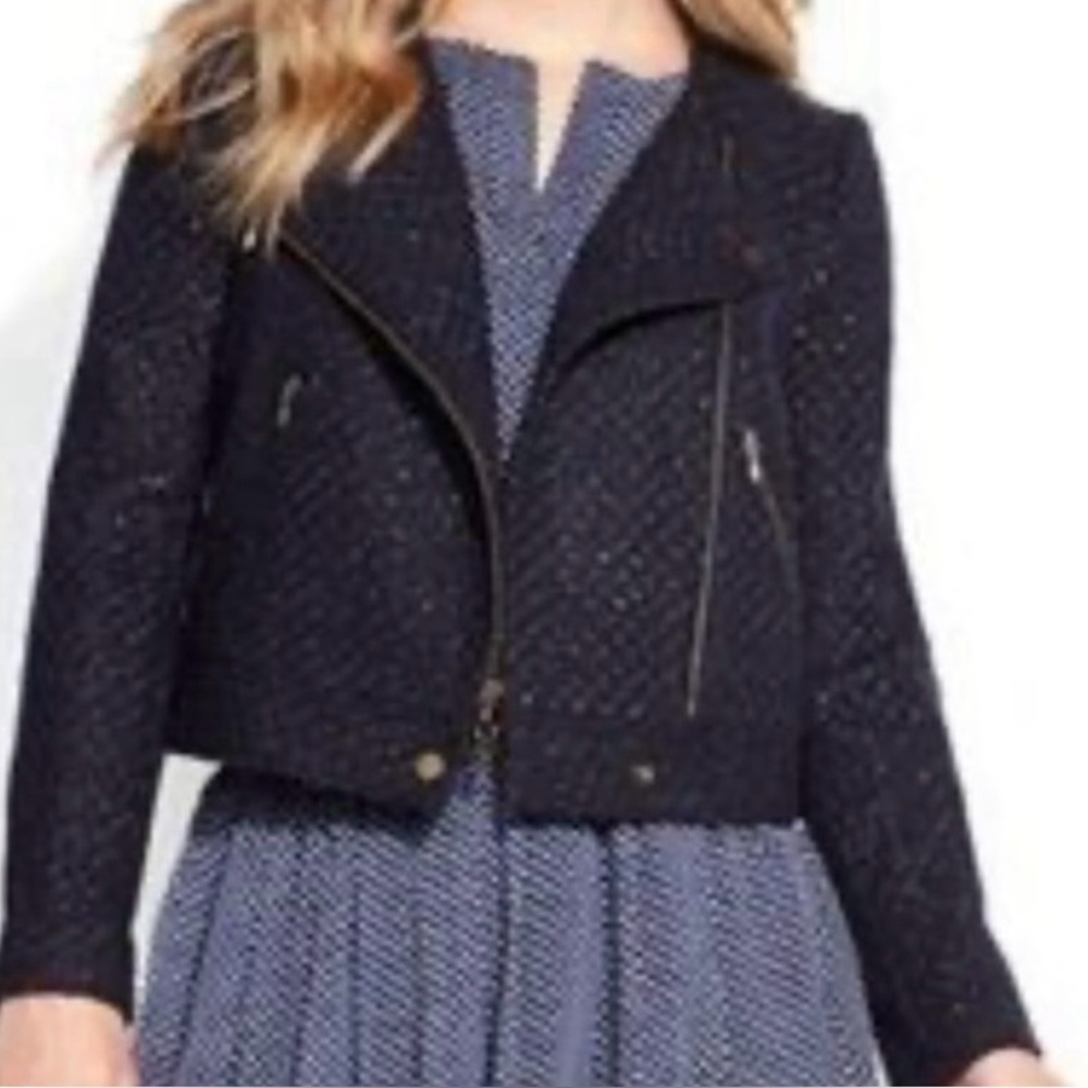 QMack Navy Textured Jacket
